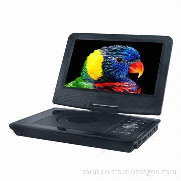 9-inch Portable DVD Player with USB/SD Slots, TV/FM Radio/Games Function/RMVB